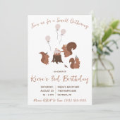 リスたちの小さな集まり 森の誕生日パーティー 招待状 (スタンド正面)