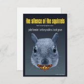 リスたちの静けさ-パロディ サンキューカード (正面/裏面)