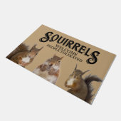 リスたちは、人々が受け入れられる、かわいい動物を歓迎 ドアマット (アングル)