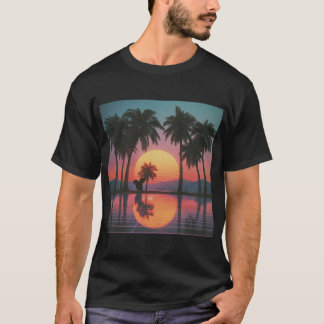 リスとともに見るサンセットの反射 Tシャツ