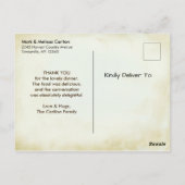 リスとカボチャの秋素朴ありがとう ポストカード (裏面)