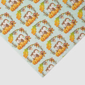 リスとカボチャの素朴リースパターン 薄葉紙 (詳細)