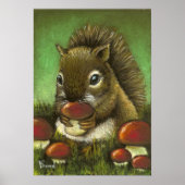 リスとキノコ ポスター (正面)