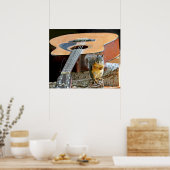 リスとギター ポスター (キッチン)