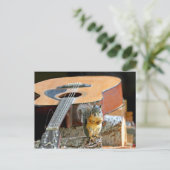 リスとギター ポストカード (スタンド正面)