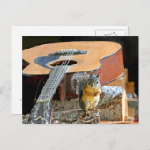 リスとギター ポストカード (正面/裏面)