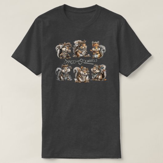 リスとダンス Tシャツ (デザイン正面)
