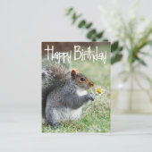 リスとデイジーハッピーバースデーはがき ポストカード (スタンド正面)