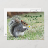 リスとデイジーマーク9:23 Verse ポストカード (正面/裏面)