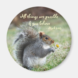 リスとデイジーマーク9:23 Verse マグネット