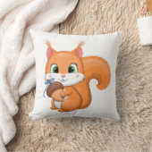 リスとドングリ。 クッション (ブランケット)