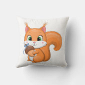 リスとドングリ。 クッション (裏面)