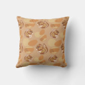 リスとナッツのパターン クッション (裏面)