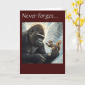 リスとハラームを決してピーナッツ忘れできる カード (黄色い花)