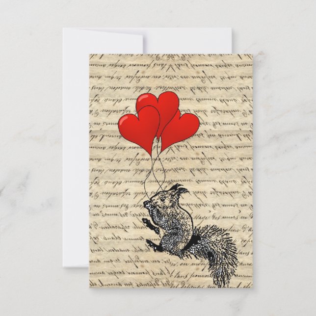 リスとハートバルーン (正面)