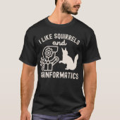 リスとバイオインフォマティクスが好き Tシャツ (正面)
