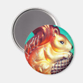 リスとピネコンのヴィンテージ秋冬 マグネット (正面/裏面)