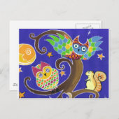 リスとフクロウ ポストカード (正面/裏面)