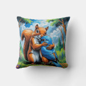 リスとブルーバードのかわいい友情|過去記事 クッション (裏面)