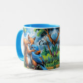 リスとブルーバードのかわいい友情|過去記事 マグカップ (正面左)