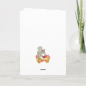 リスとペカンパイの感謝祭カード カード (裏面)