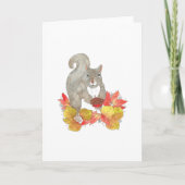 リスとペカンピエの感謝祭 カード (正面)