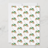 リスと木の森の秋の水彩ベイビーシャワー 招待状 (裏面)