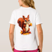 リスと秋の森 Tシャツ (裏面)