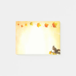 リスと紅葉の投稿に関するメモ ポストイット