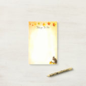 リスと紅葉 ポストイット (デスク上)