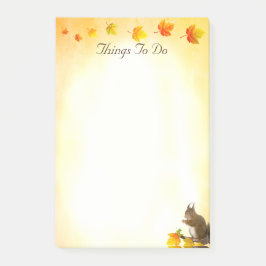 リスと紅葉 ポストイット