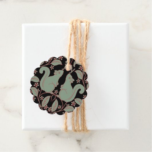 リスと花フェスティバルアートギフトラベル フェイバータグ (インサイチュ)