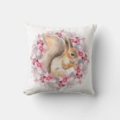 リスと花 クッション (正面)