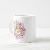 リスと花 コーヒーマグカップ (正面左)