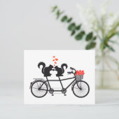 リスと連動した自転車 ポストカード (スタンド正面)