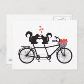 リスと連動した自転車 ポストカード (正面/裏面)