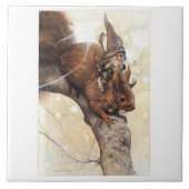 リスに乗る格言 タイル (正面)