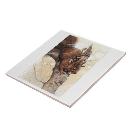 リスに乗る格言 タイル (側面)