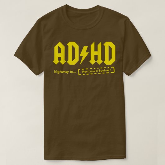 リスに見えるADHDハイウェイ！- Tシャツ (デザイン正面)