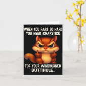 リスのおならがあまりにも激しくて唇が乾燥する カード (黄色い花)