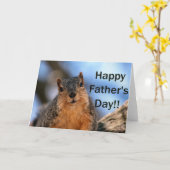 リスのお父さんの日用カード カード (黄色い花)