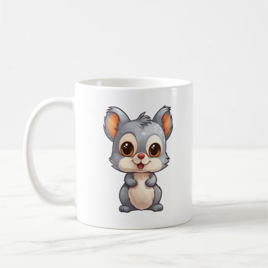リスのかわいいイラスト コーヒーマグカップ (左)
