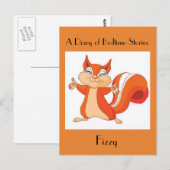 リスのよくはしゃぐ葉書を飾る ポストカード (正面/裏面)