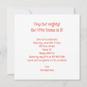 リスのカード、リスの誕生日の招待 招待状 (裏面)