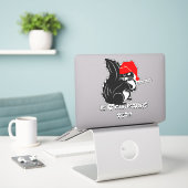 リスのクリスマスまだクリスマスか？ シール (デスク上のノートパソコン)