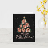 リスのクリスマスツリーリスのクリスマスツリー1 カード (黄色い花)