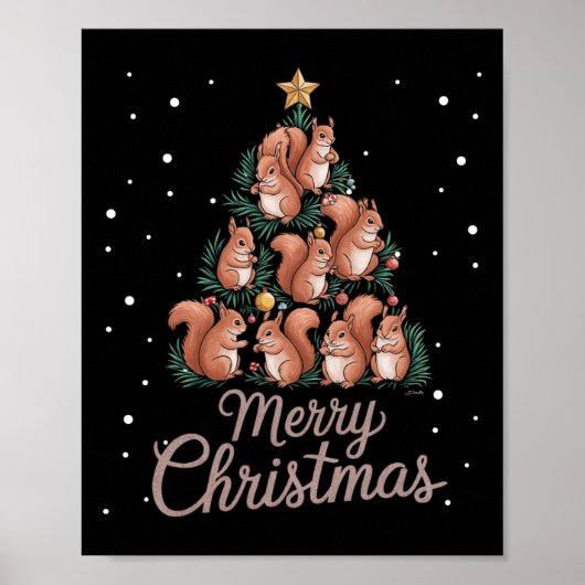 リスのクリスマスツリーリスのクリスマスツリー1 ポスター (正面)