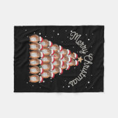 リスのクリスマスツリーリスのクリスマスツリー2 フリースブランケット (正面(横))