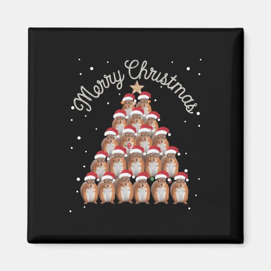 リスのクリスマスツリーリスのクリスマスツリー2 マグネット (正面)