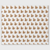 リスのクリスマスライトラッピング紙 ラッピングペーパー (フラット)